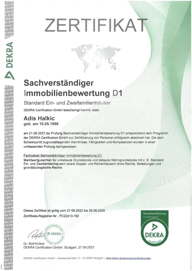 Zertifikat – OLYMP Sanierung