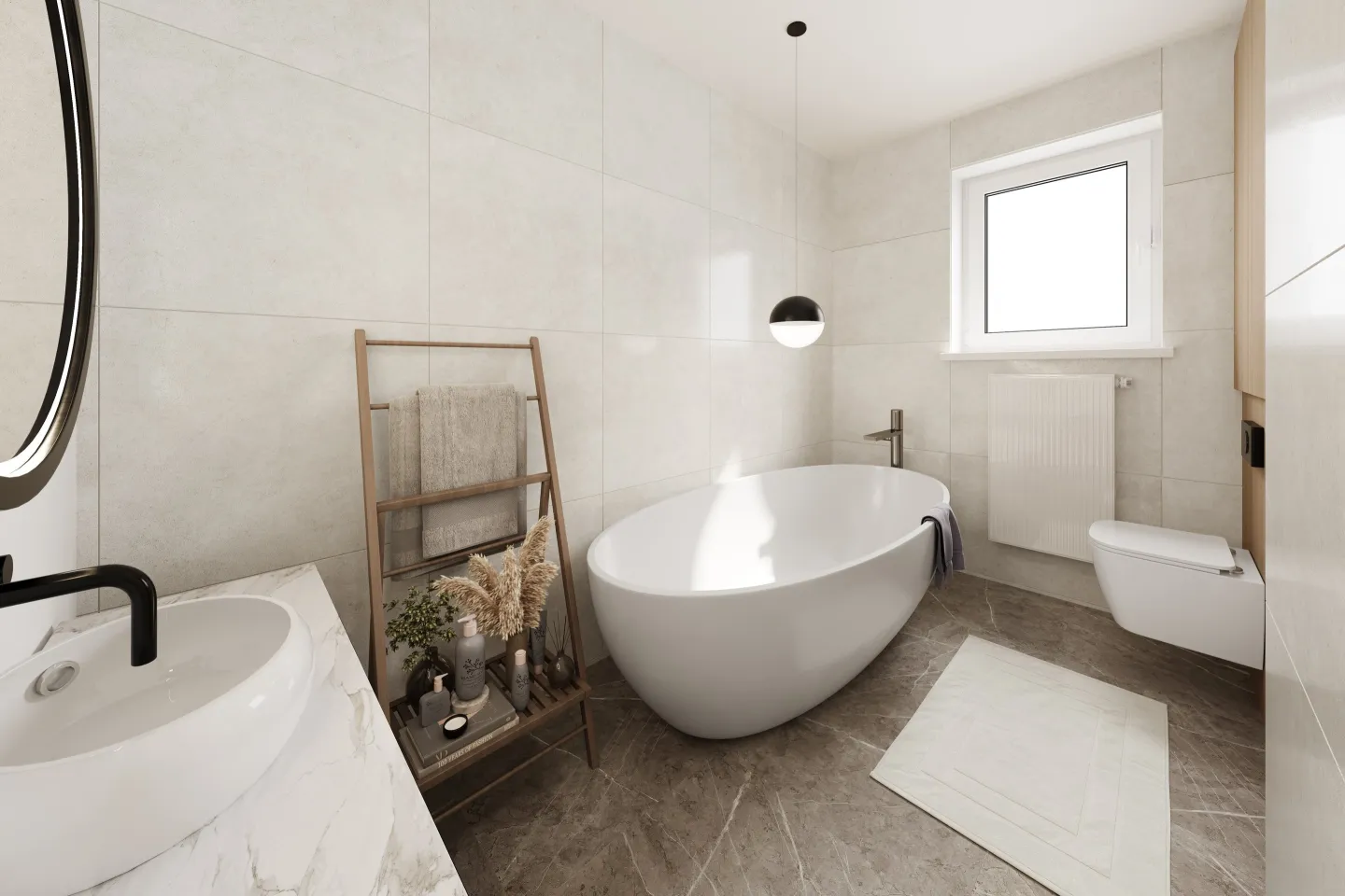 Neues Badezimmer nach der Wohnungssanierung